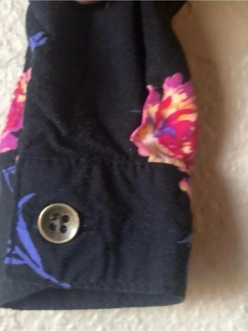 Old Navy Dress Girls Black Floral Long Sleeve Button Down Dress Toddler Girls 4T